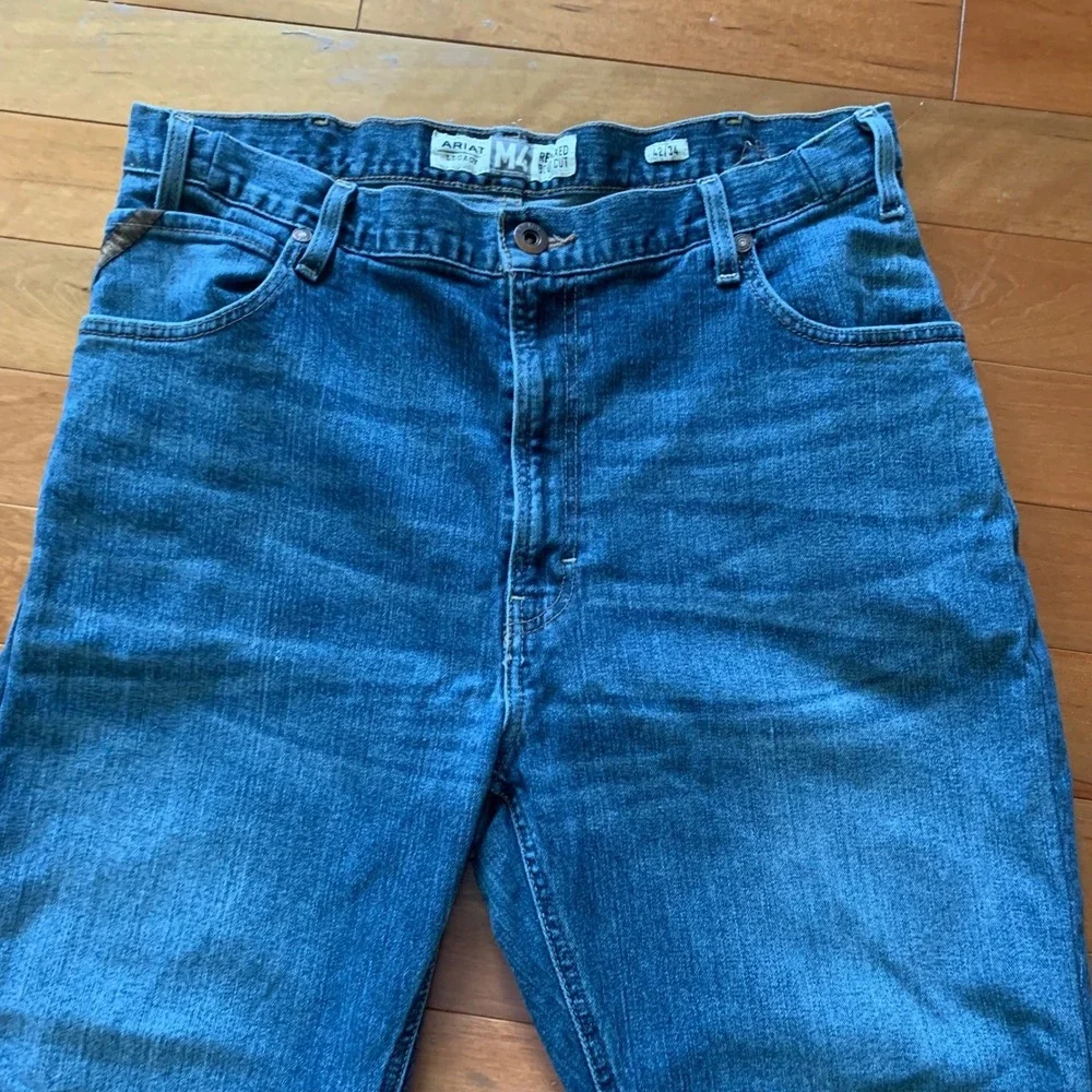 Ariat M4 Legacy 36x29 Relaxed Boot Cut Jeans Mens Blue Denim Western Cowboy